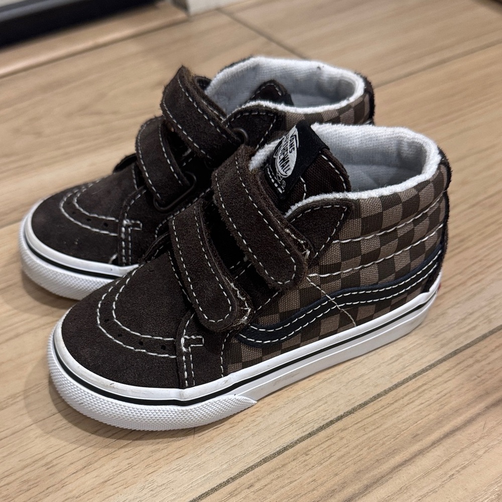 Vans toddler Brown Checkered Shoes